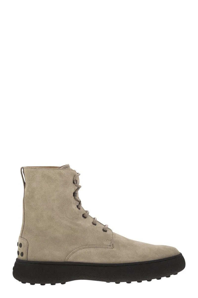Tod'S Suede Lace-Up Boot - 1