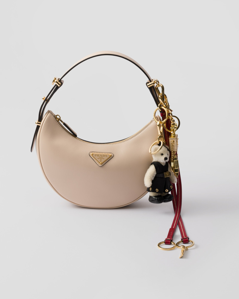Prada Teddy bag charm with metal ring outlook