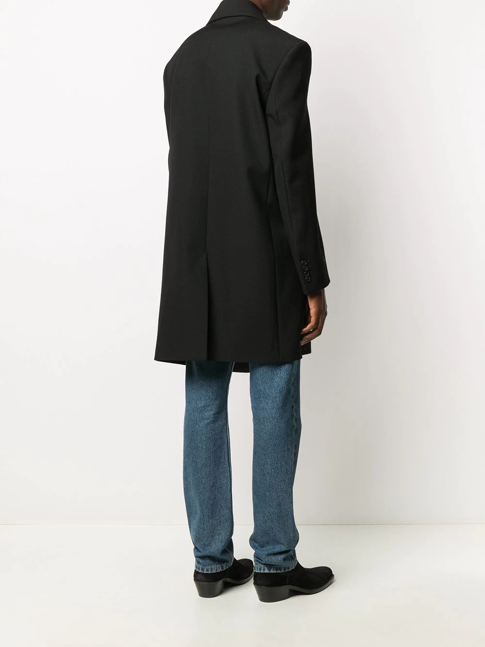 off-centre button coat - 5