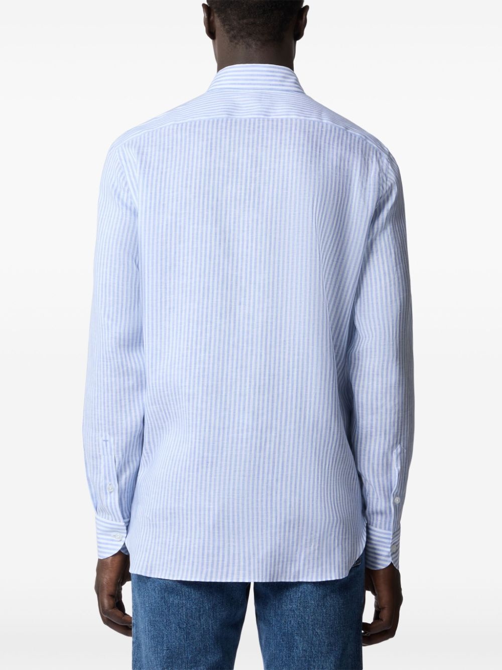 striped linen shirt - 3