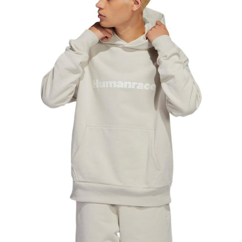 adidas adidas x Pharrell Humanrace Logo Hoodie 'Aluminium' HS4818 outlook