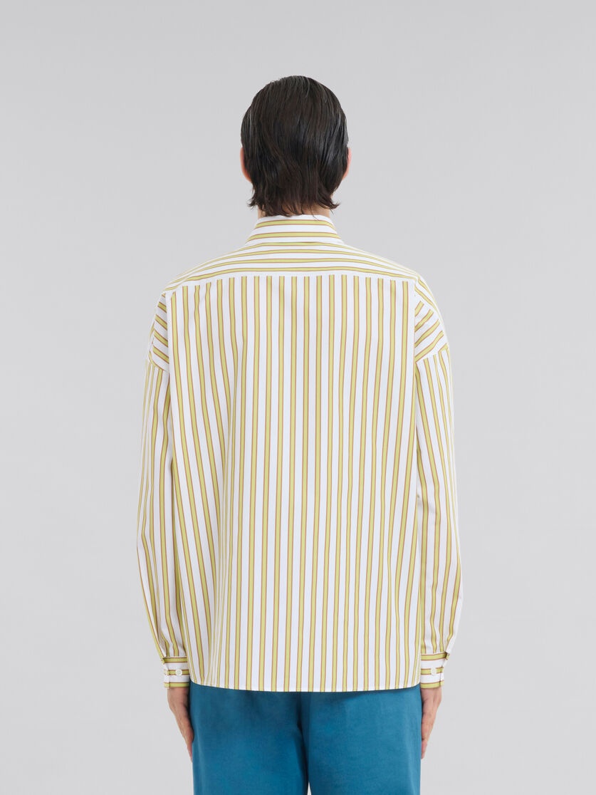 YELLOW AND ORANGE STRIPED BIO POPLIN SHIRT - 3