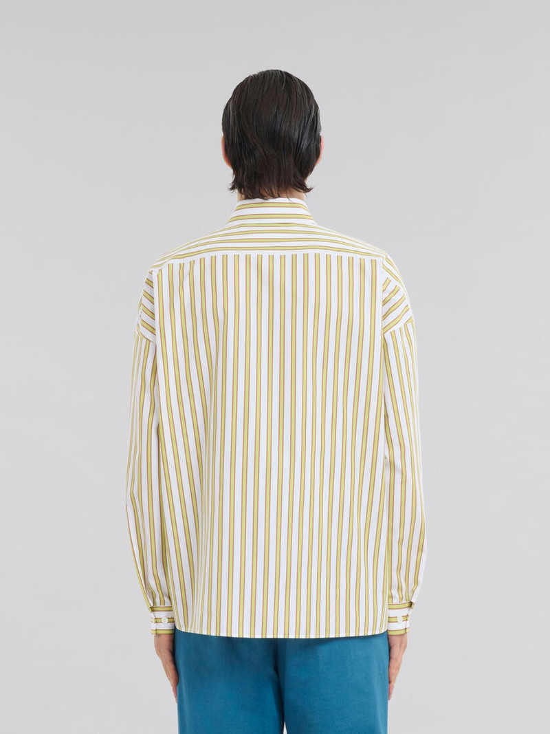 YELLOW AND ORANGE STRIPED BIO POPLIN SHIRT 3