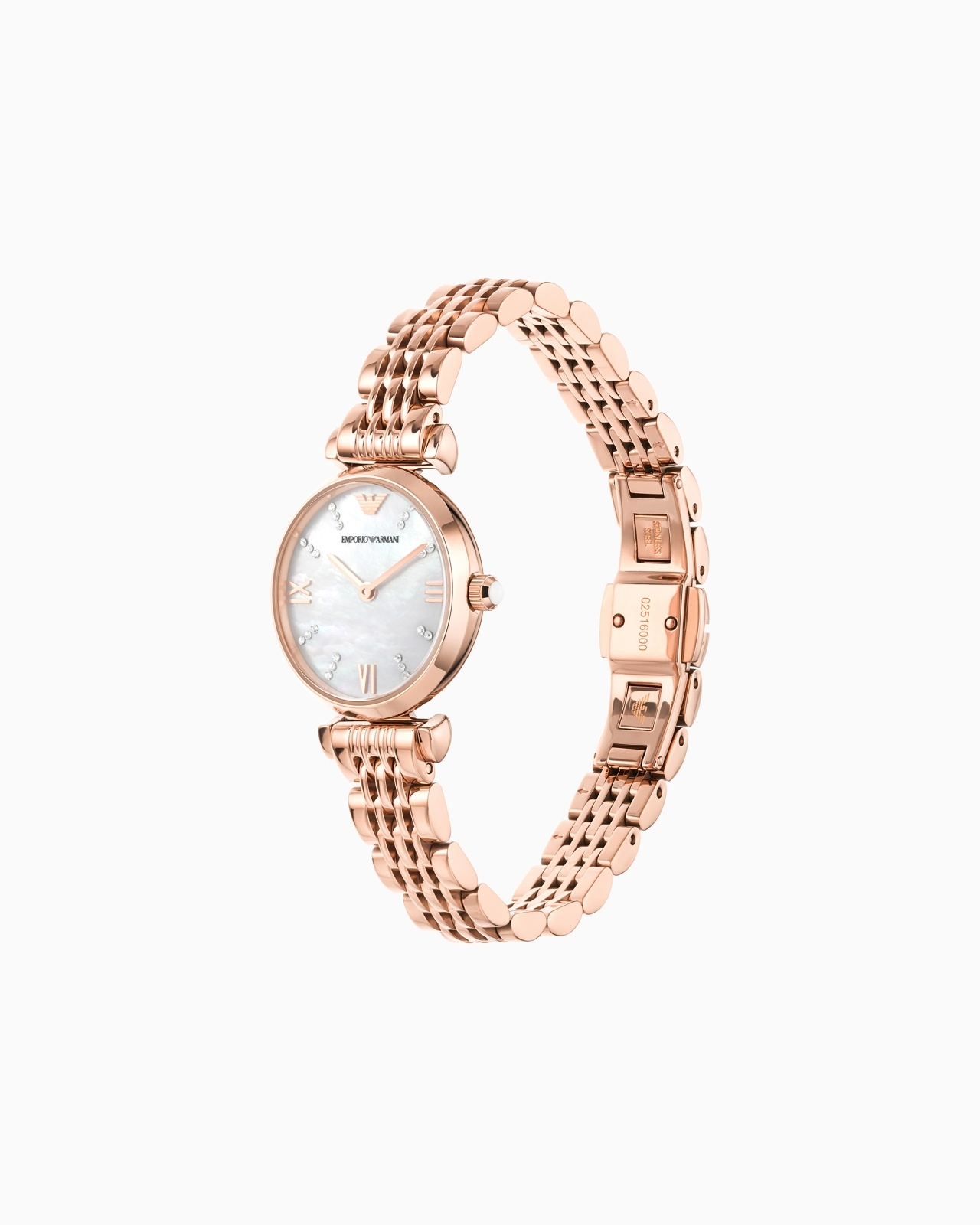 TWO-HAND ROSE GOLD-TONE STAINLESS STEEL WATCH - 2