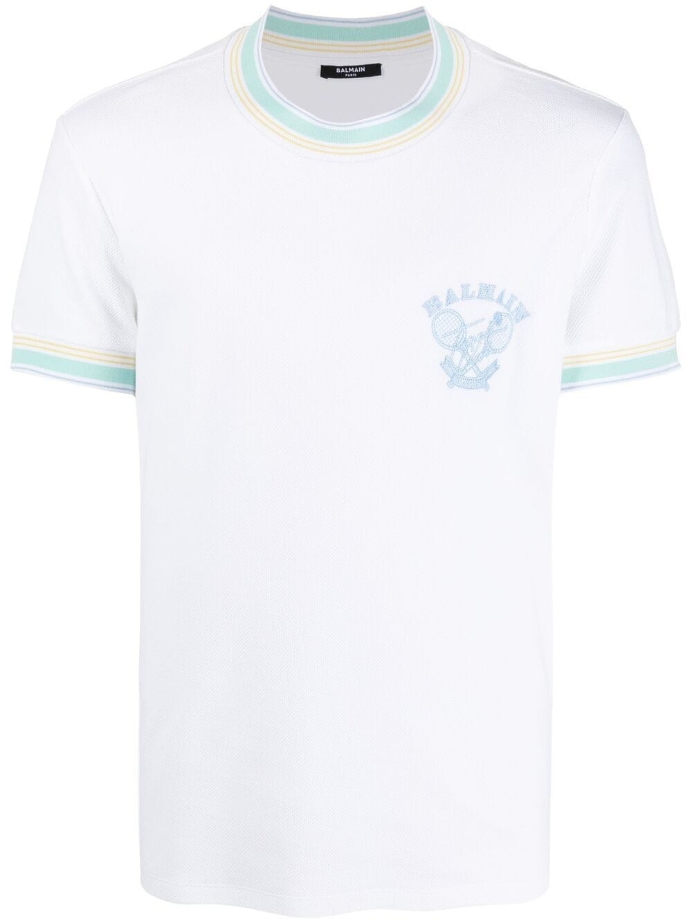 embroidered-logo short-sleeve top - 1