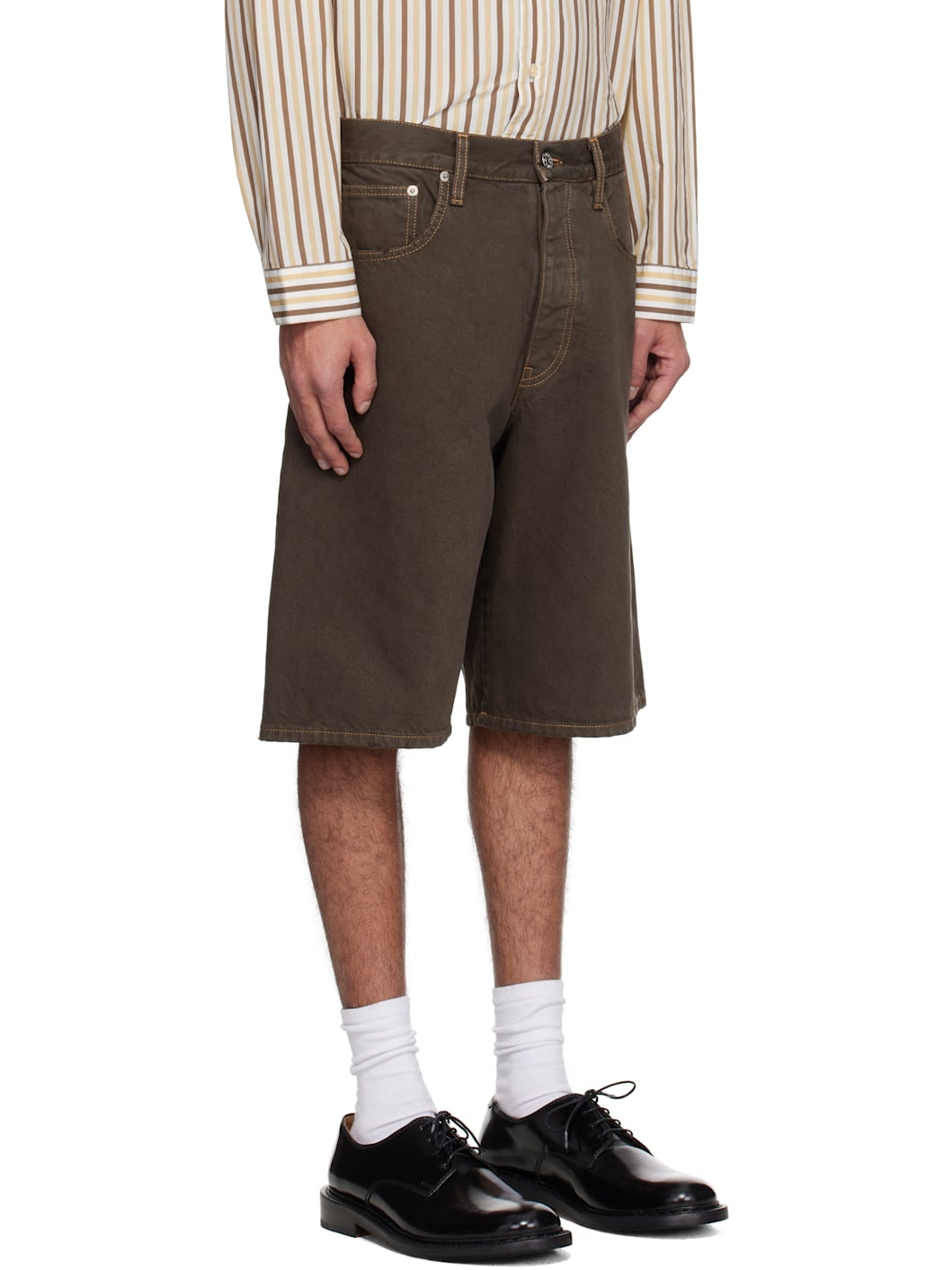 Brown Wide Twist Shorts - 2