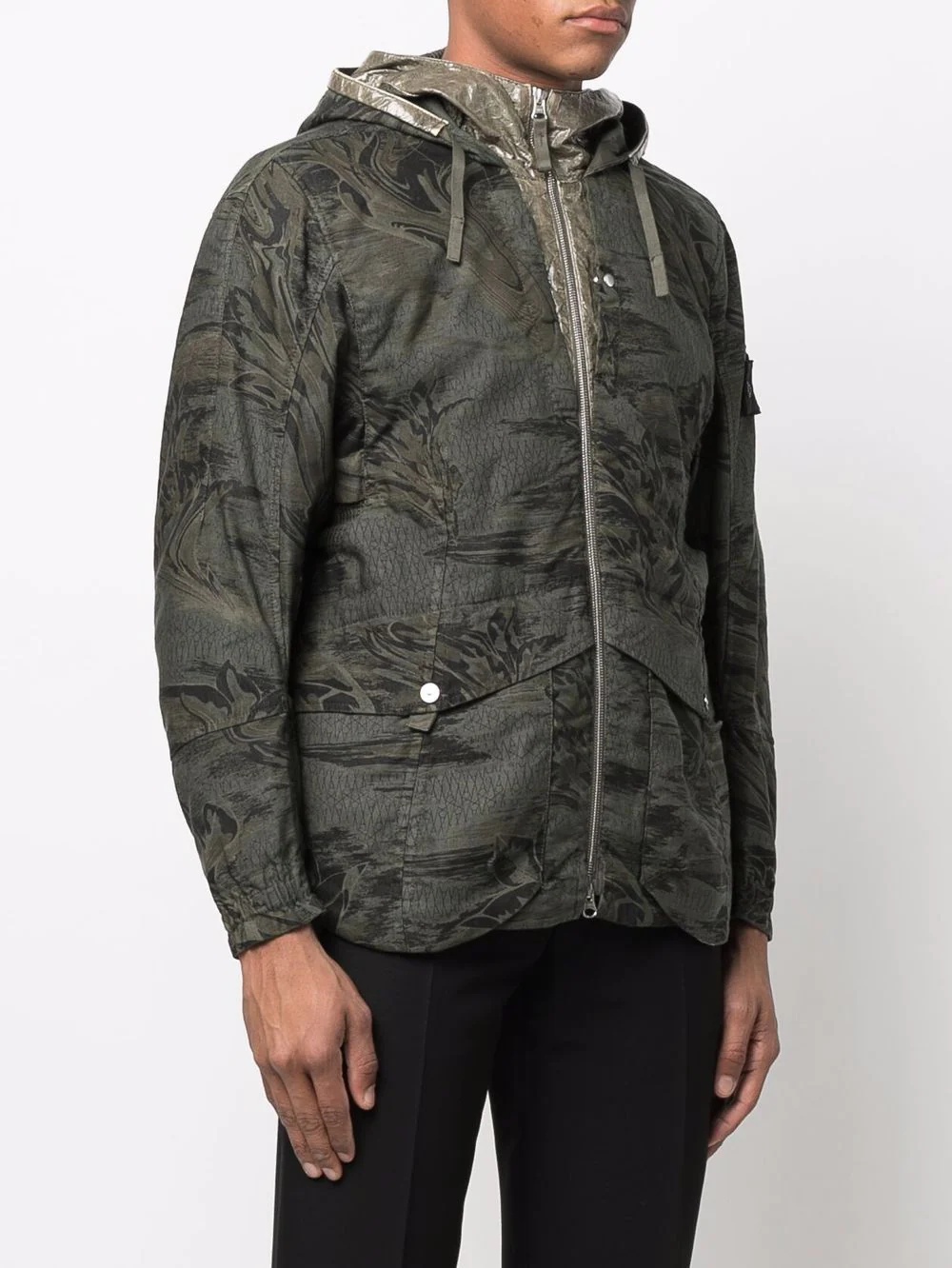 camouflage-print hooded jacket - 3