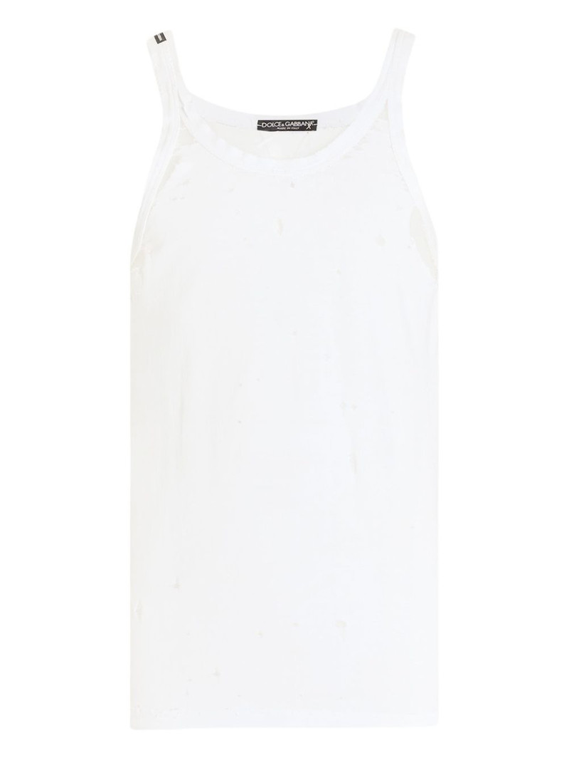 frayed-trim tank top 1