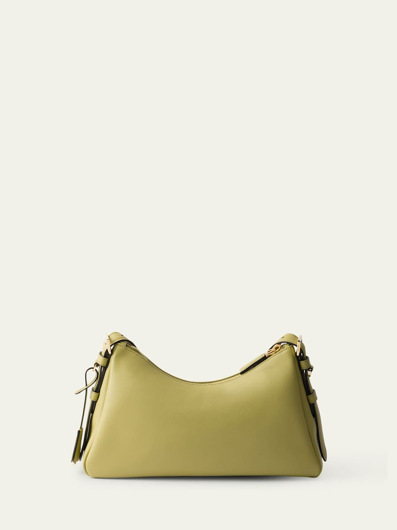 Prada Medium Aimee Zip Leather Shoulder Bag outlook