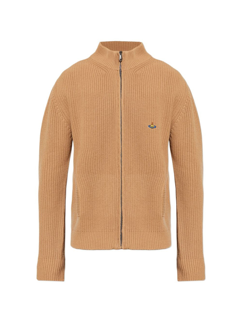 Fisherman zip embroidered sweater 1