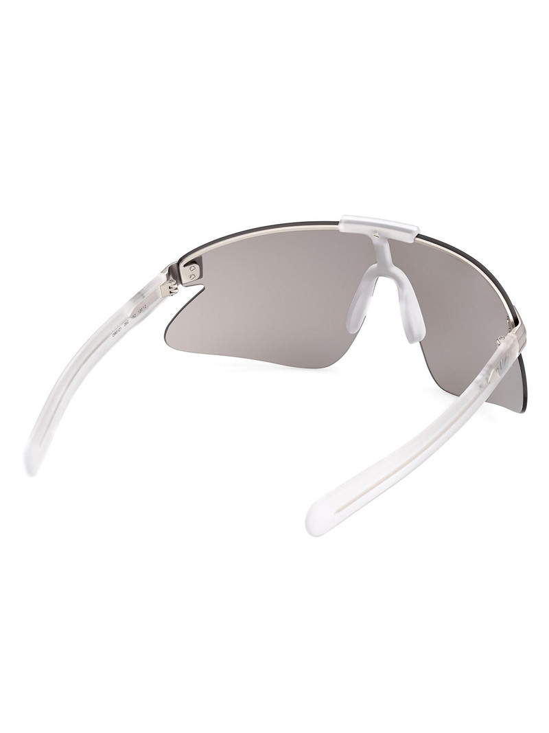 Men's Mirrored Shield Sunglasses - Silver Transparent 6