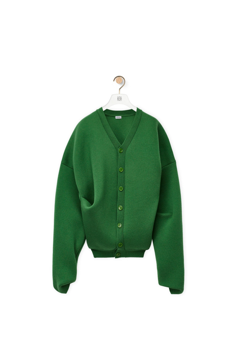 Draped cardigan in wool 1