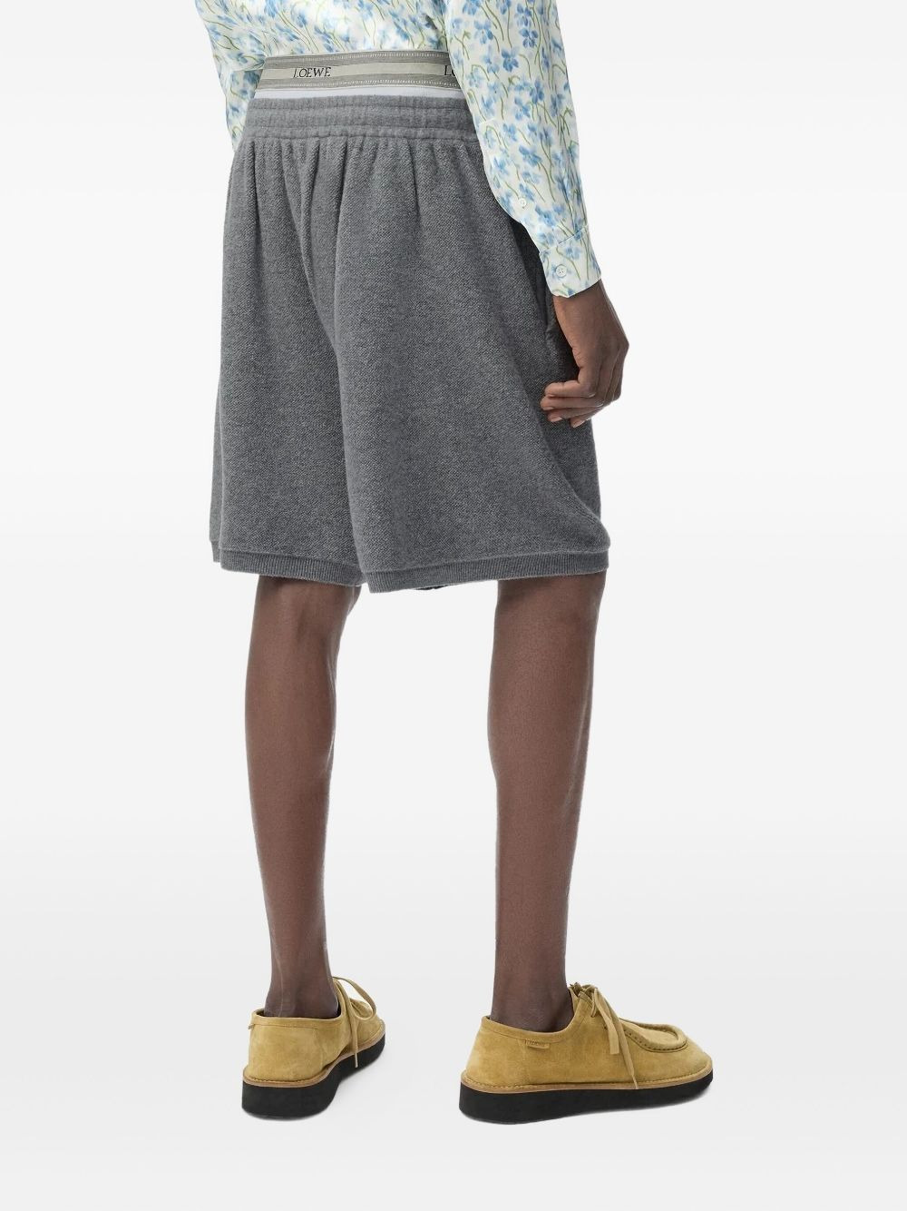 elasticated-waistband shorts - 4