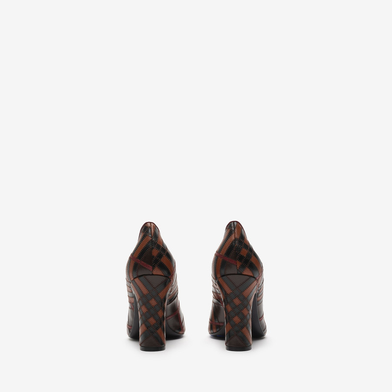 Check Leather Trinket Pumps 3