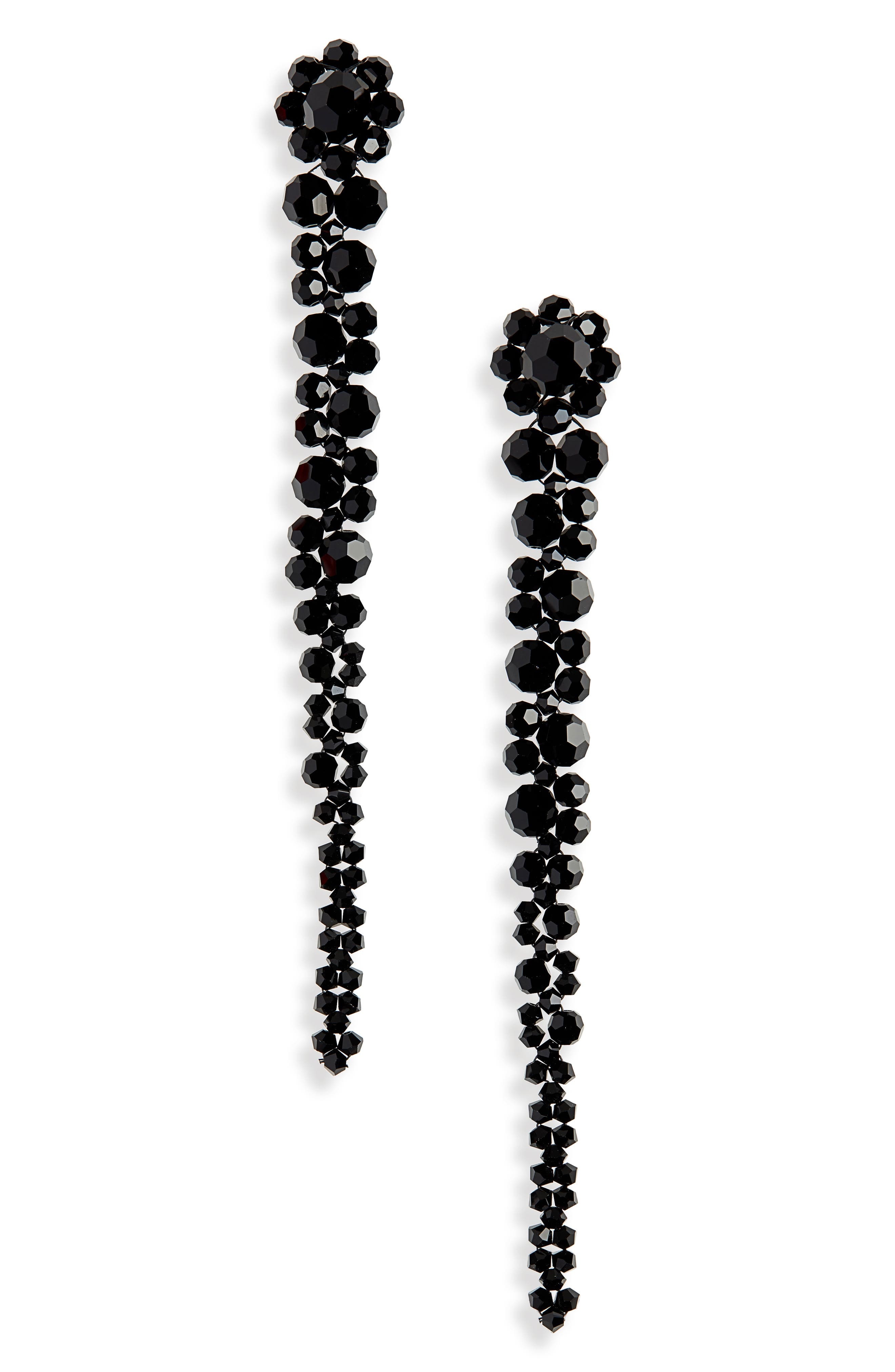 Simone Rocha Beaded Drop Earrings in Jet at Nordstrom - 1