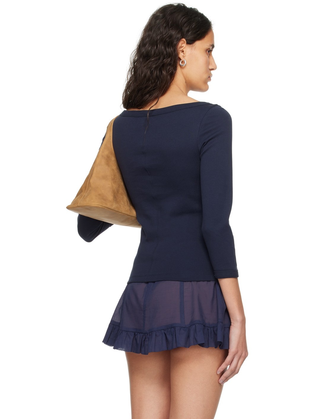 Navy Steffi Long Sleeve T-Shirt - 3