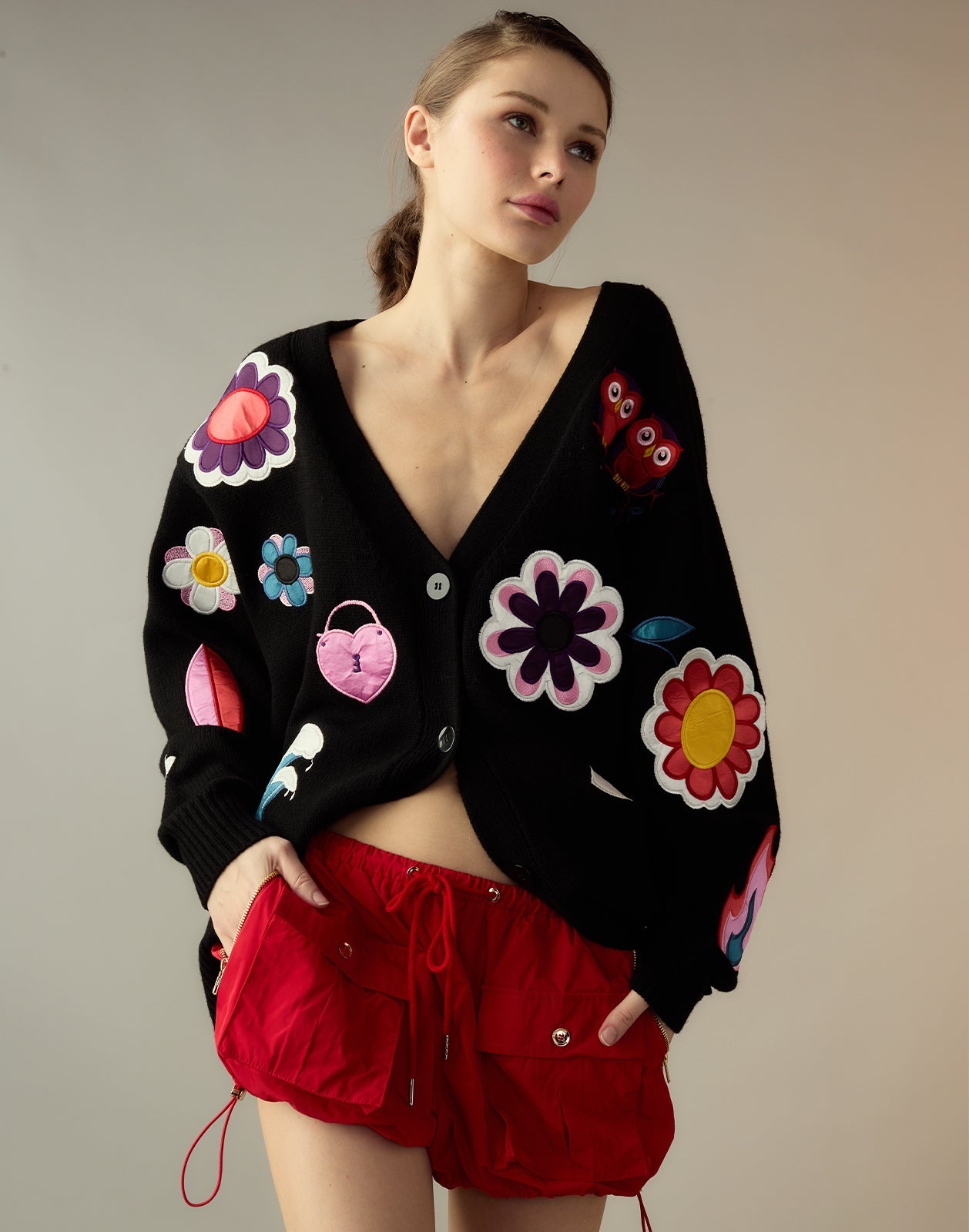 Playful Patchwork Cardigan - 4