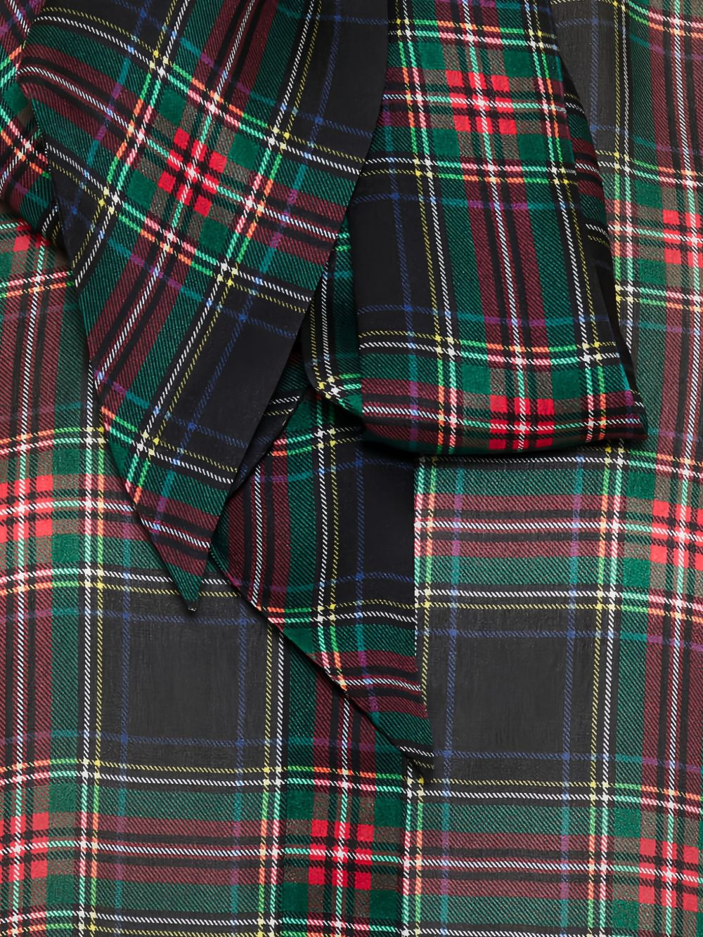 plaid bow-tie blouse - 3