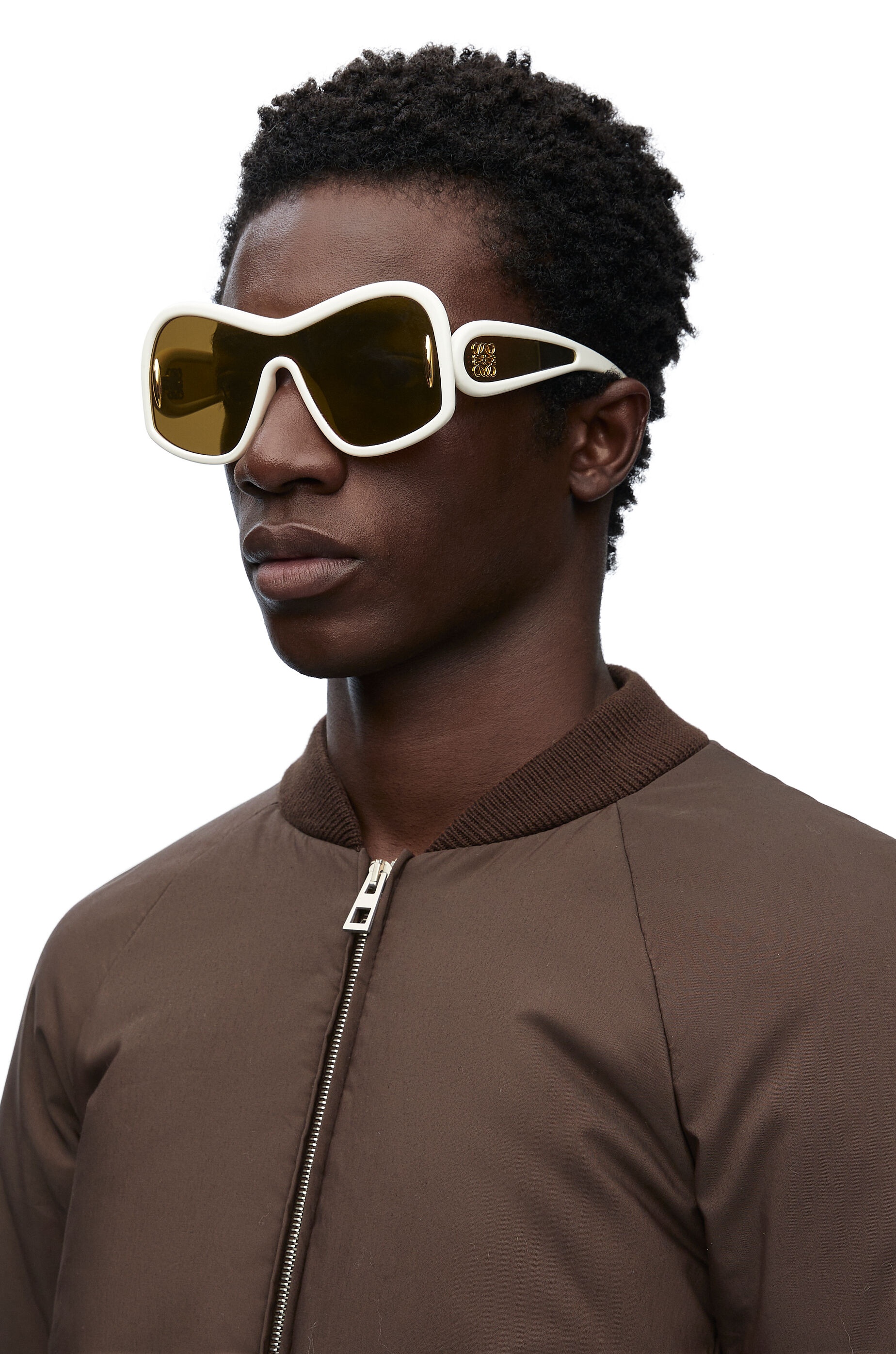 Square Mask sunglasses in acetate and nylon - 2