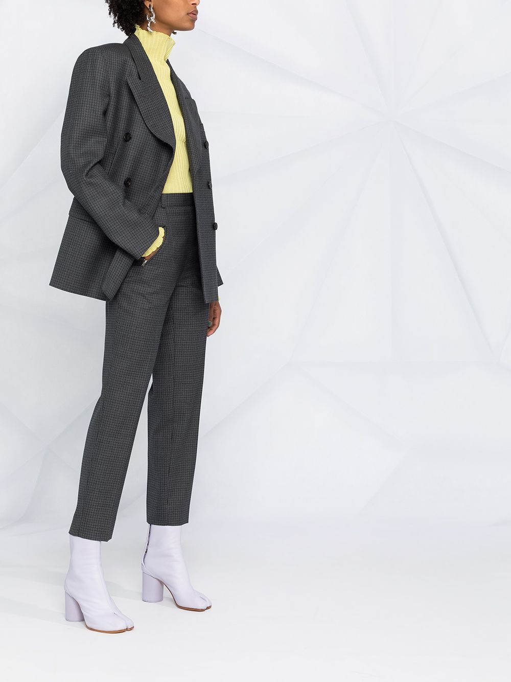 check tapered trousers - 6