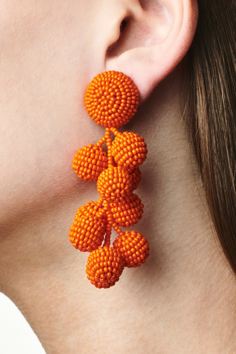 SACHIN & BABI COCONUTS EARRINGS - BRIGHT ORANGE outlook