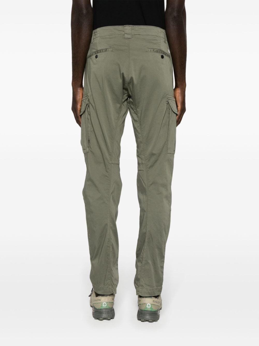 Lens-detail mid-rise cargo trousers - 4