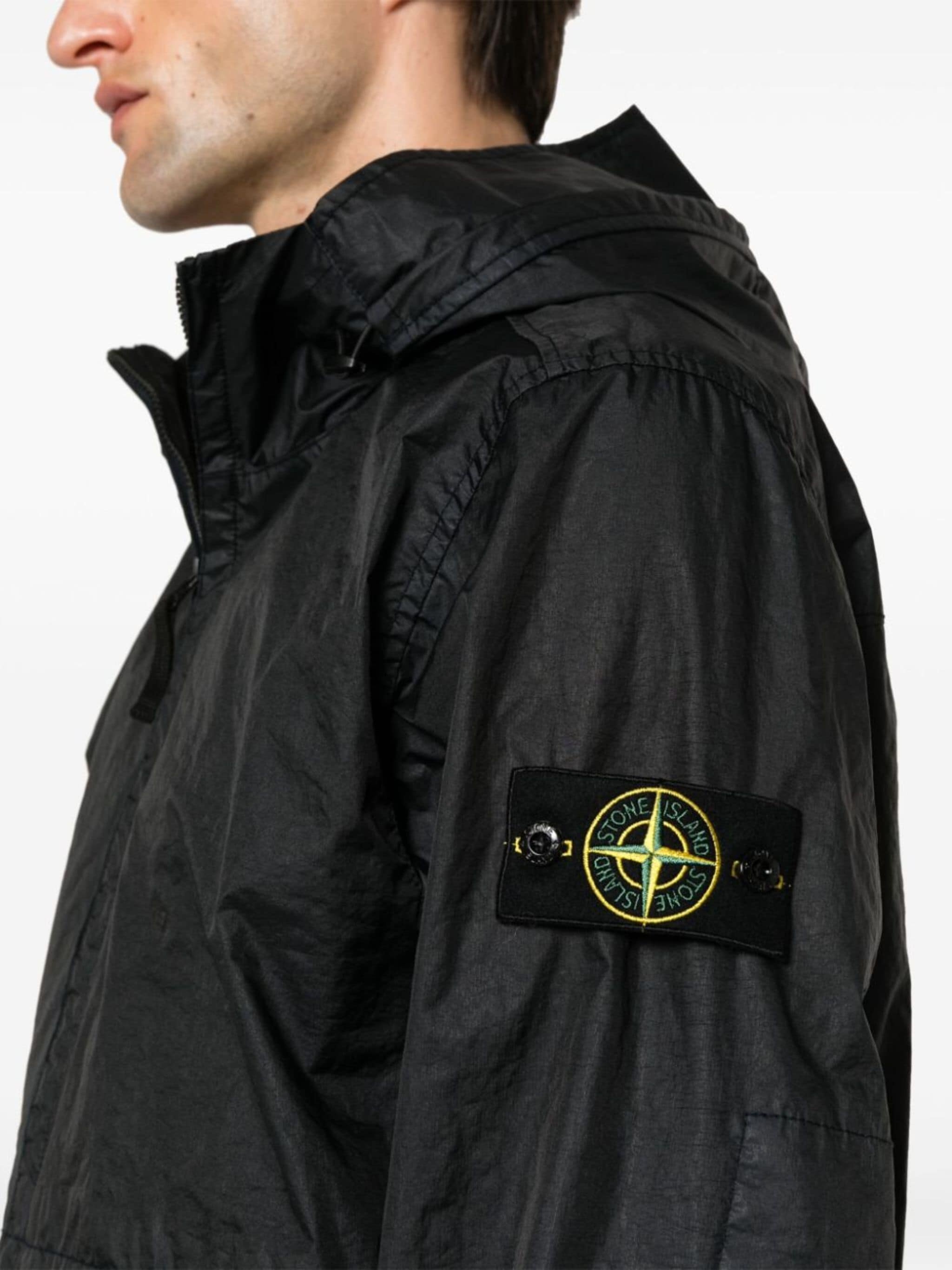 Compass-badge coated jacket - 5