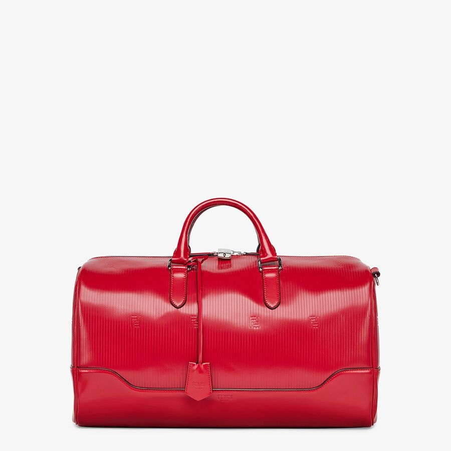 Red leather large bag - 1