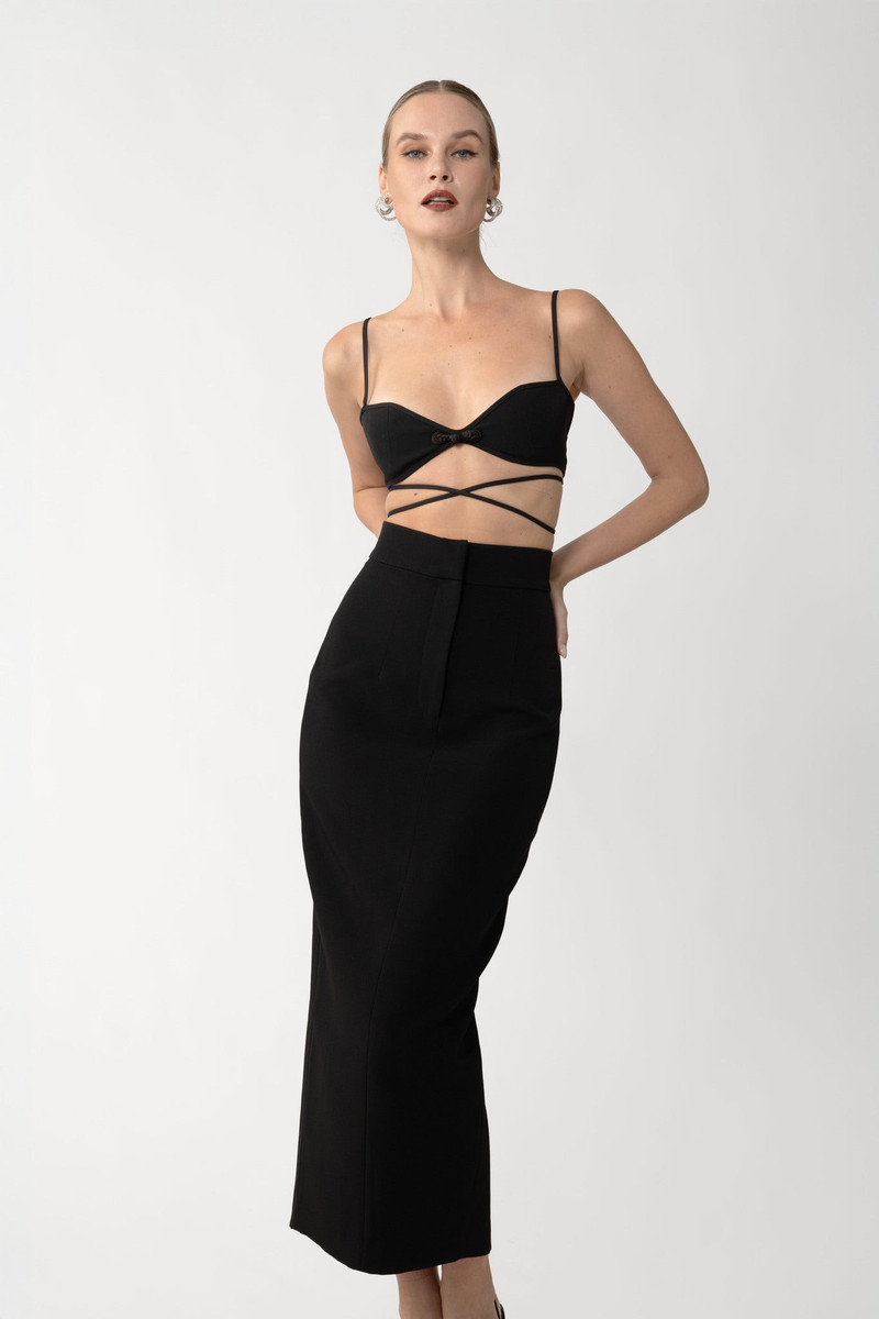 SAU LEE NIKI CREPE SKIRT outlook