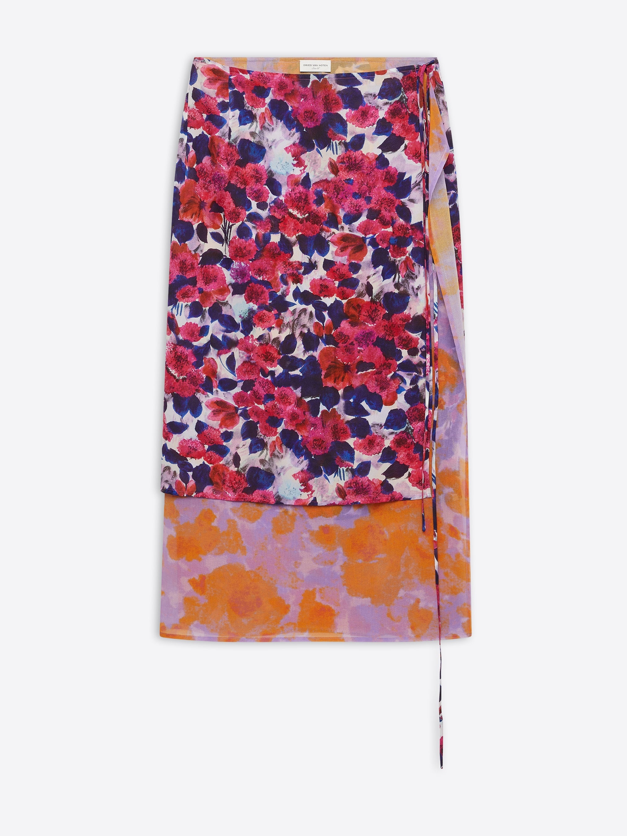 FLORAL WRAP SKIRT - 1