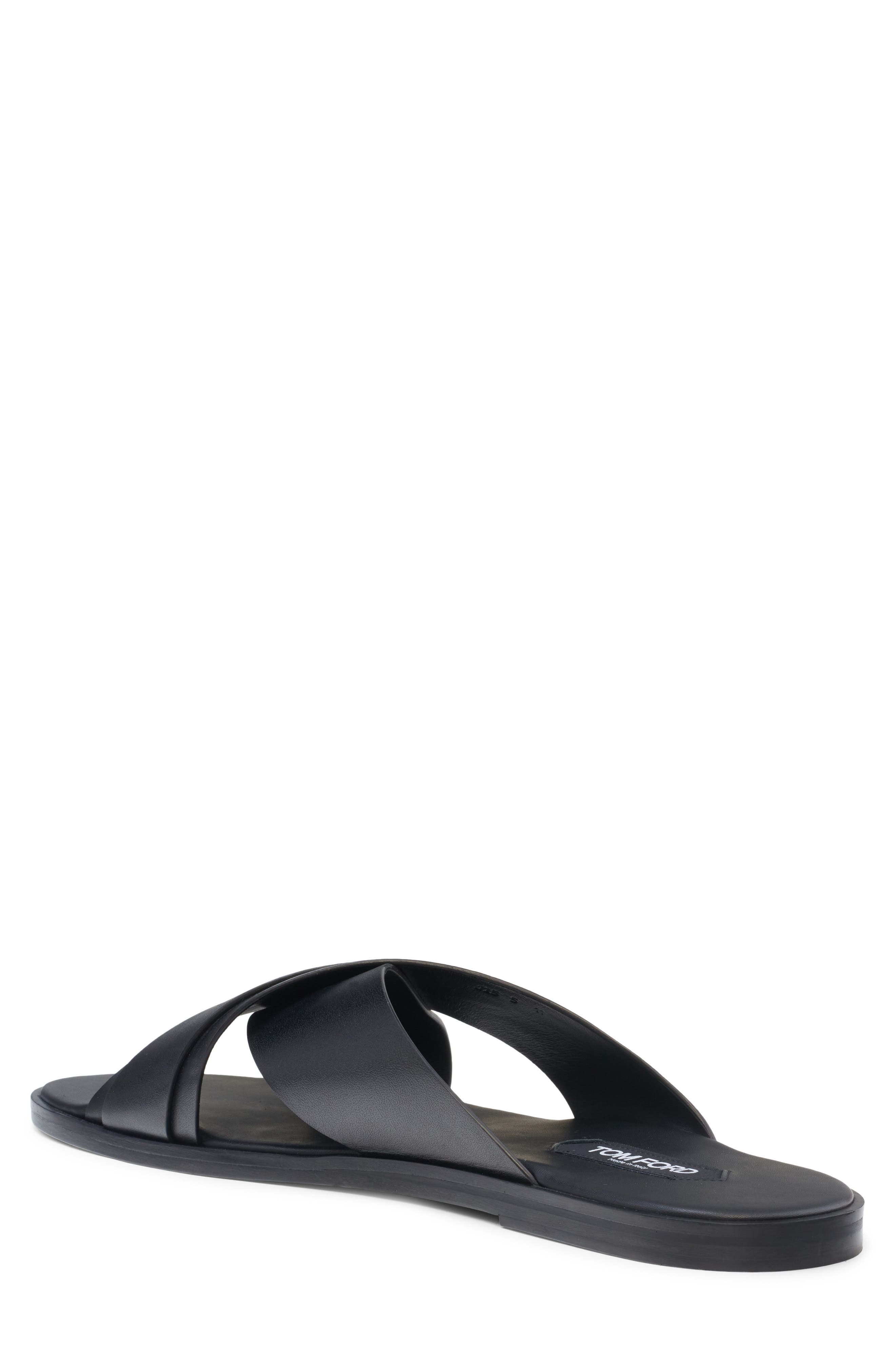 TOM FORD Preston Leather Slide Sandal in Black at Nordstrom - 2