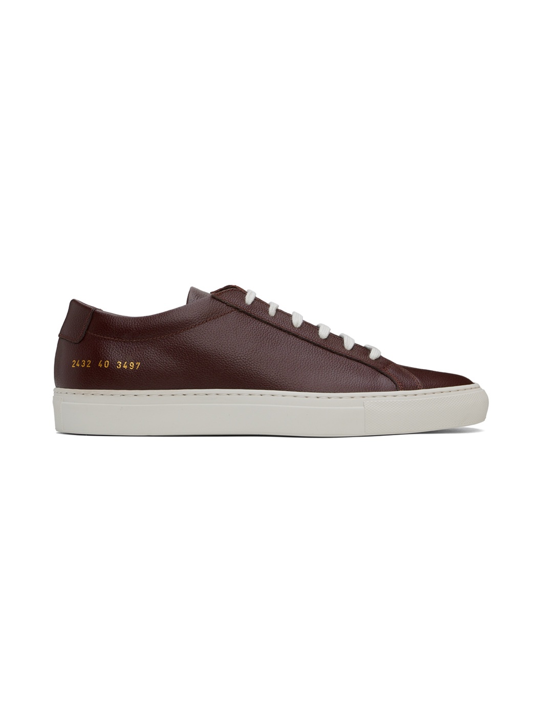 Common Projects Burgundy Achilles Contrast Bumpy Sneakers REVERSIBLE