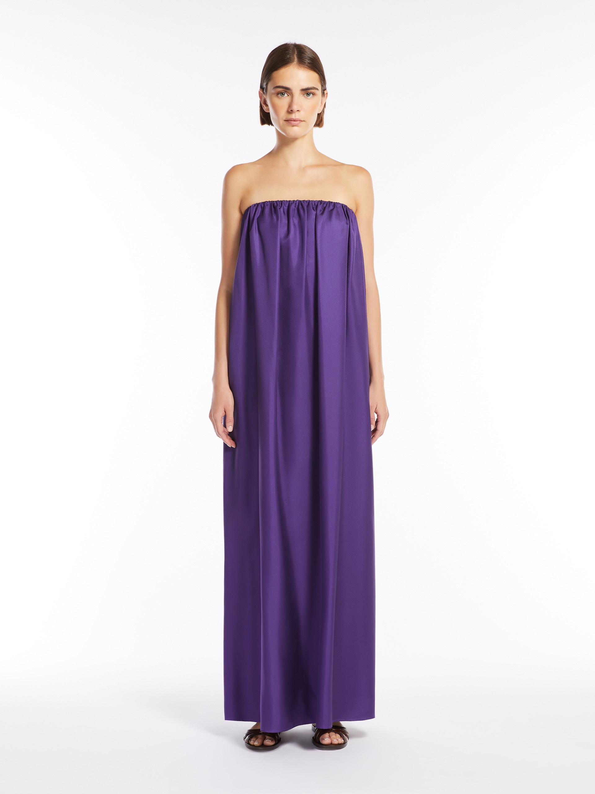 EDDA Silk twill bustier dress - 3