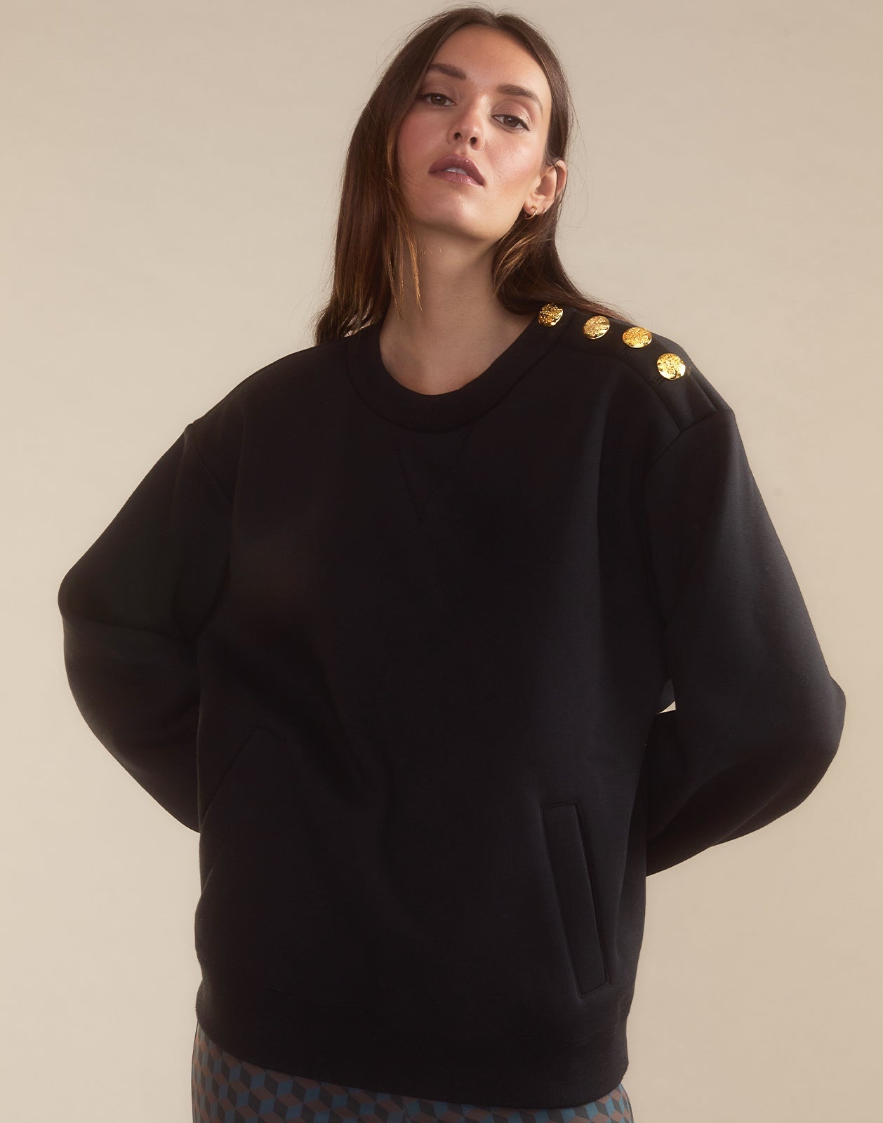 Button Up Sweatshirt - 1
