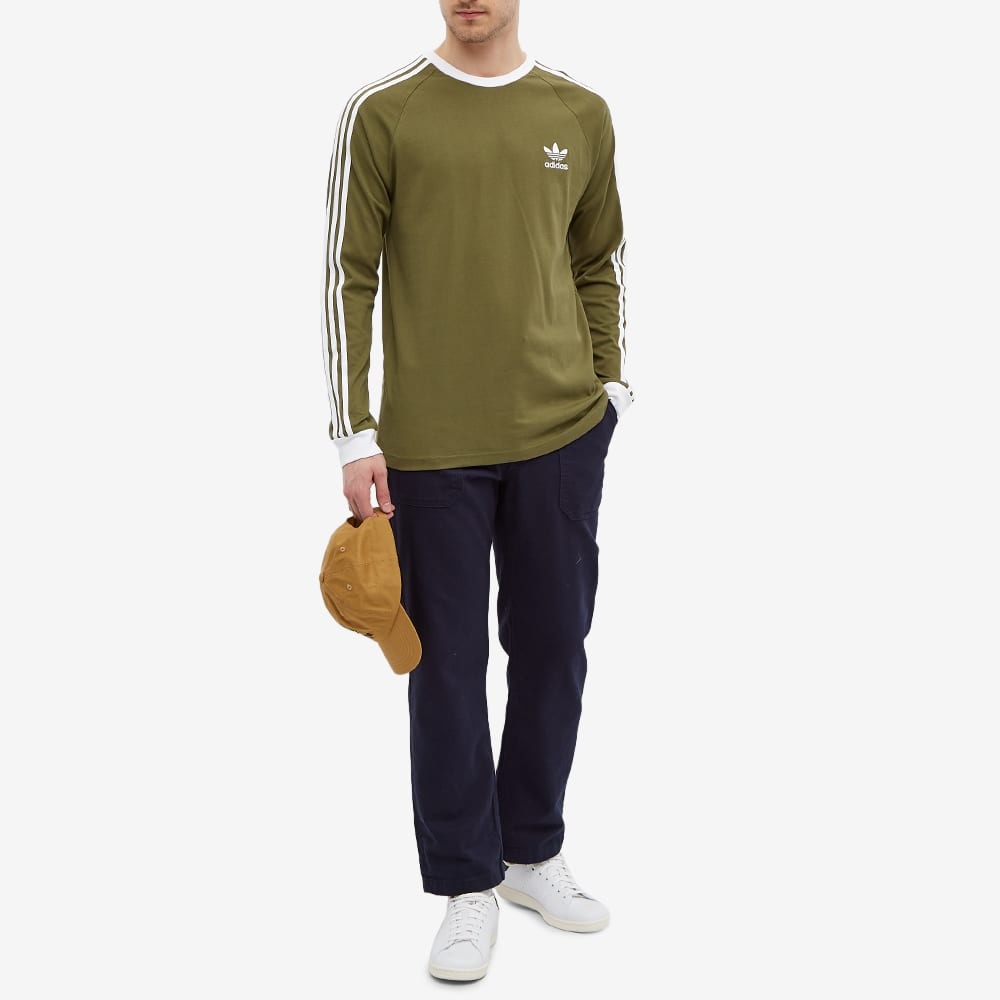 Adidas Long Sleeve 3 Stripe Tee - 5