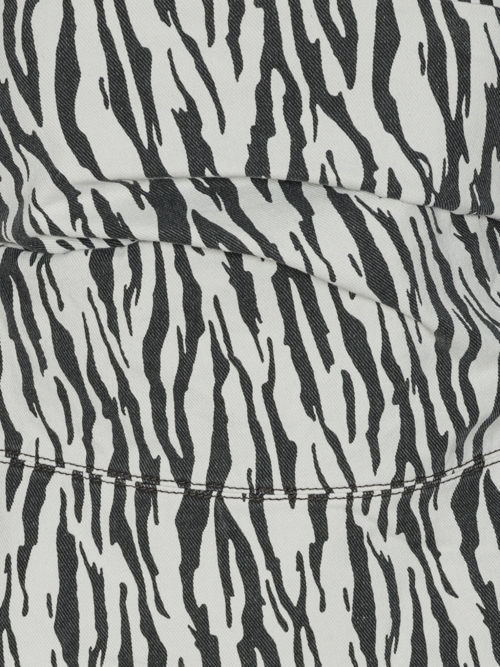 zebra-print strapless top - 5