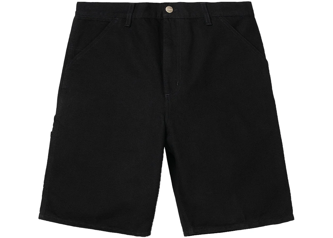 Carhartt WIP Single Knee Dearborn Canvas 12oz Relaxed Fit Shorts Black (Rinsed) - 1