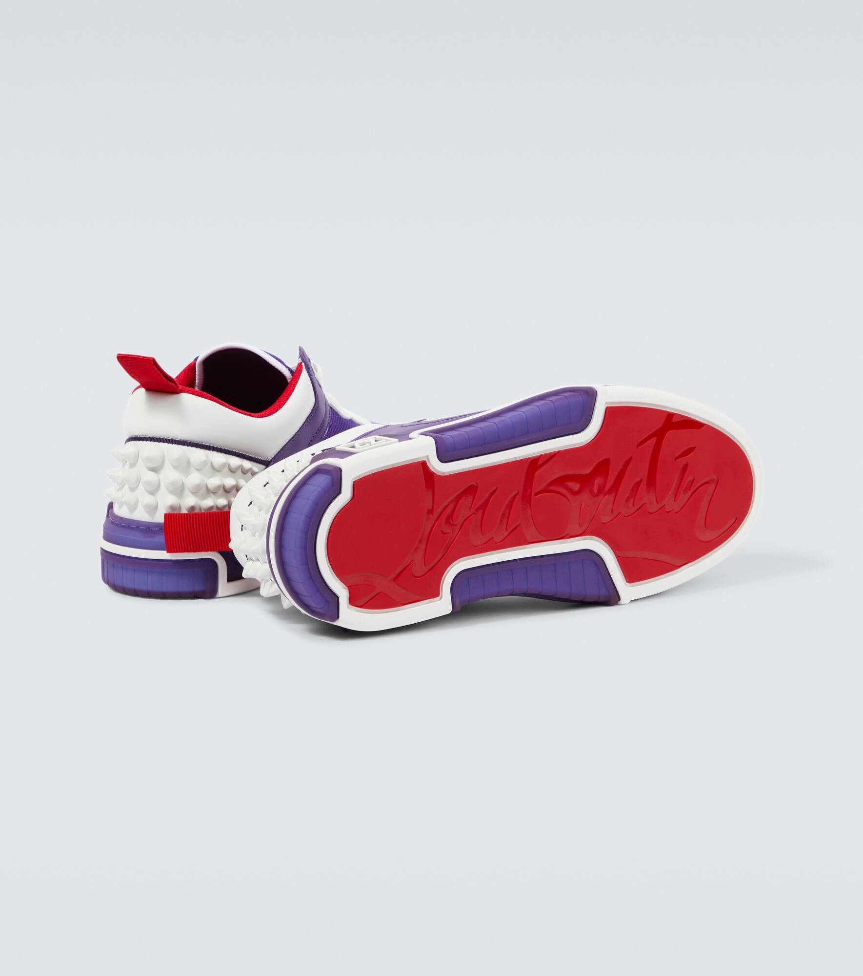 Astroloubi leather-trimmed sneakers - 7