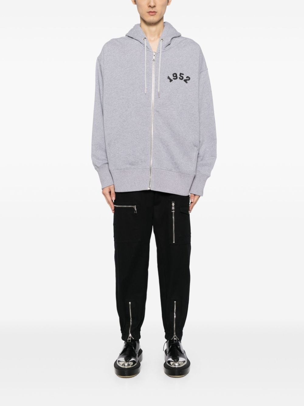 graphic-print jersey hooded jacket - 2