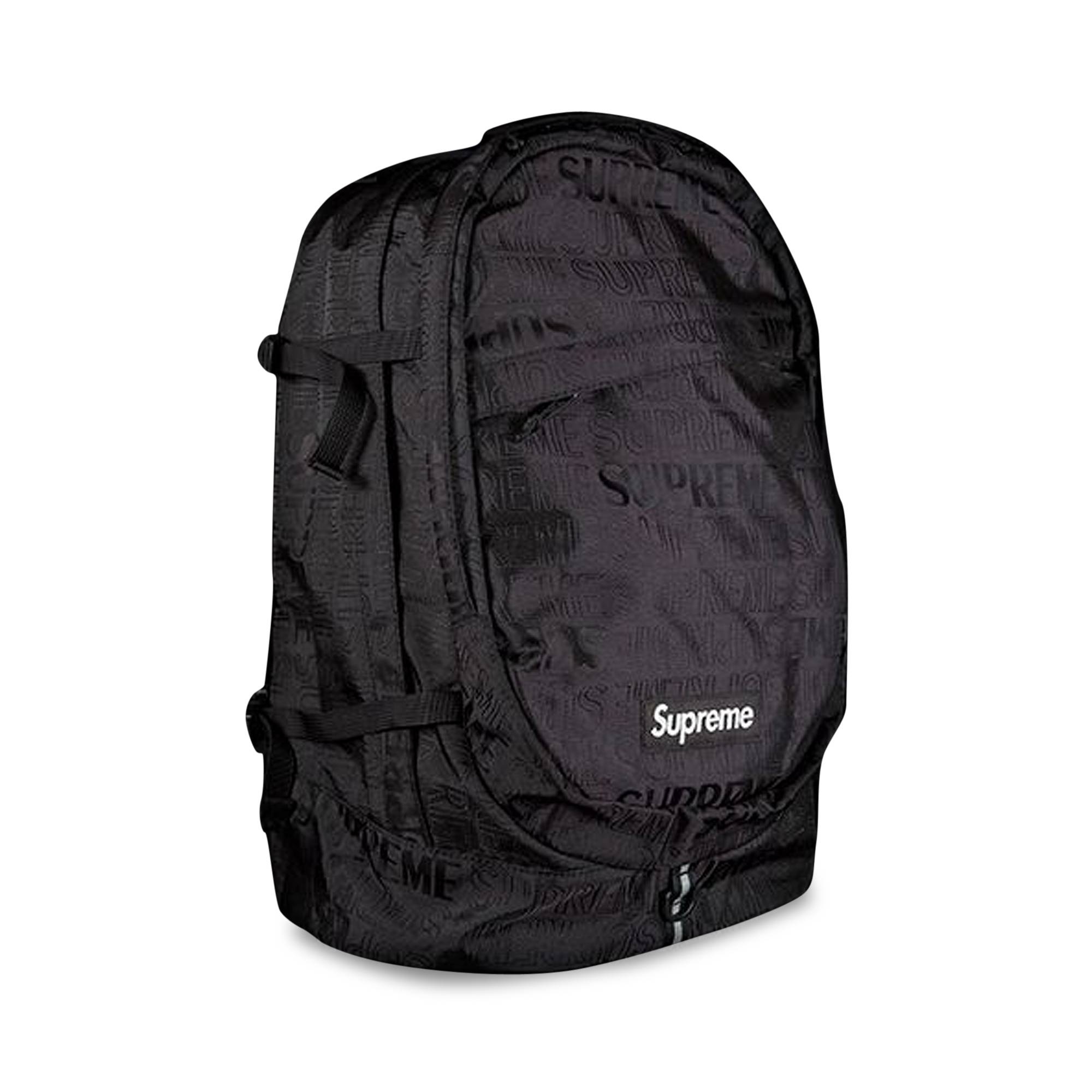 Supreme backpack 22ss black 送料無料 Supreme logo-patch Backpack | Black | FARFETCH