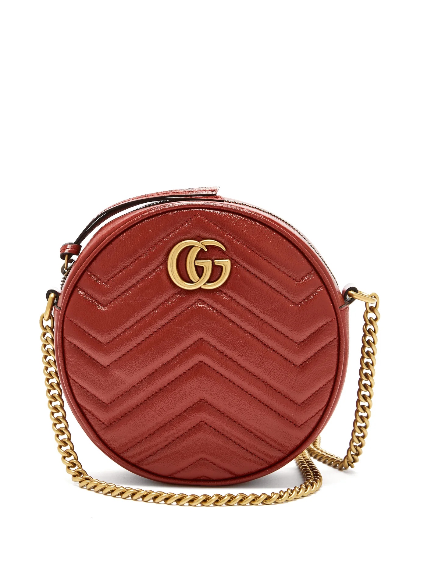 GG Marmont circular leather cross-body bag - 1