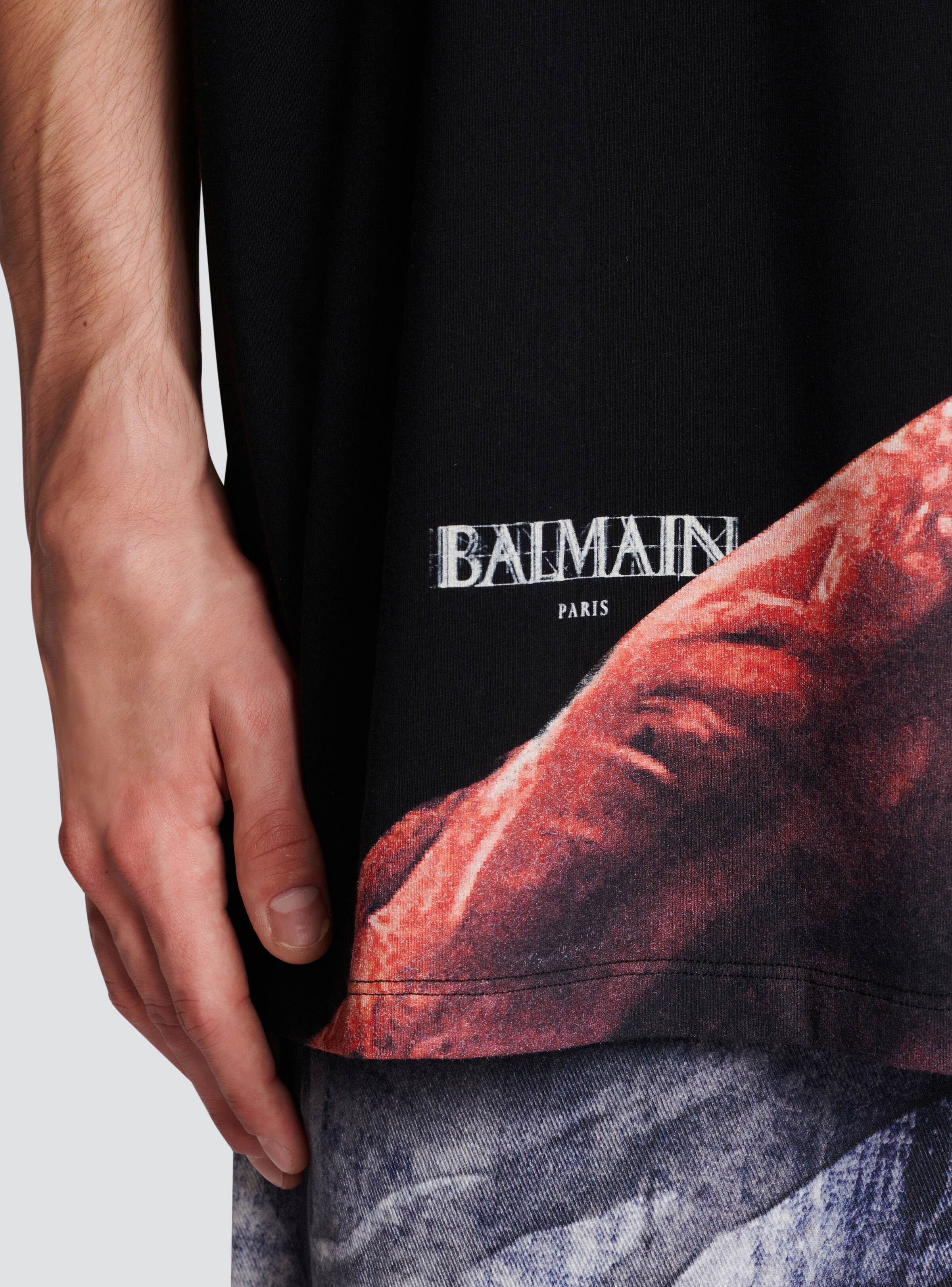 Boxy fit statue print T-shirt - 7