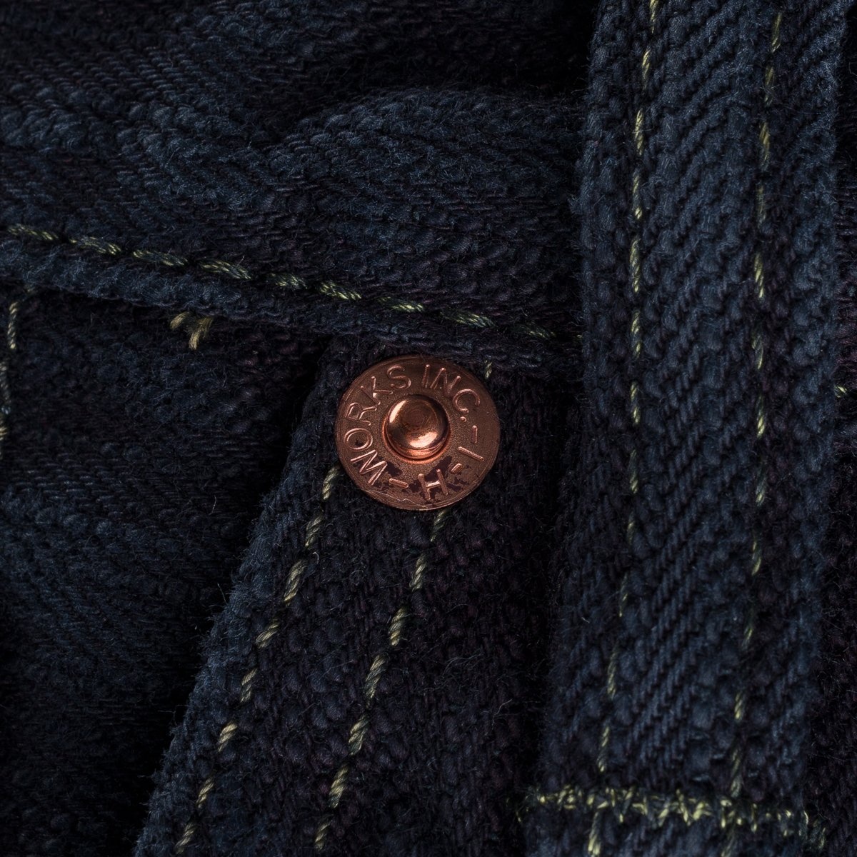 IH-888S-SLBod 16oz Slubby Selvedge Denim Relaxed Tapered Cut Jeans - Indigo Overdyed Black - 11