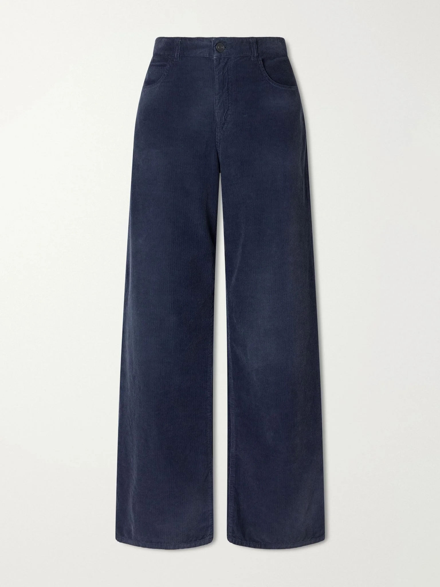 Eglitta high-waist stretch-cotton corduroy wide-leg pants Blue - 1