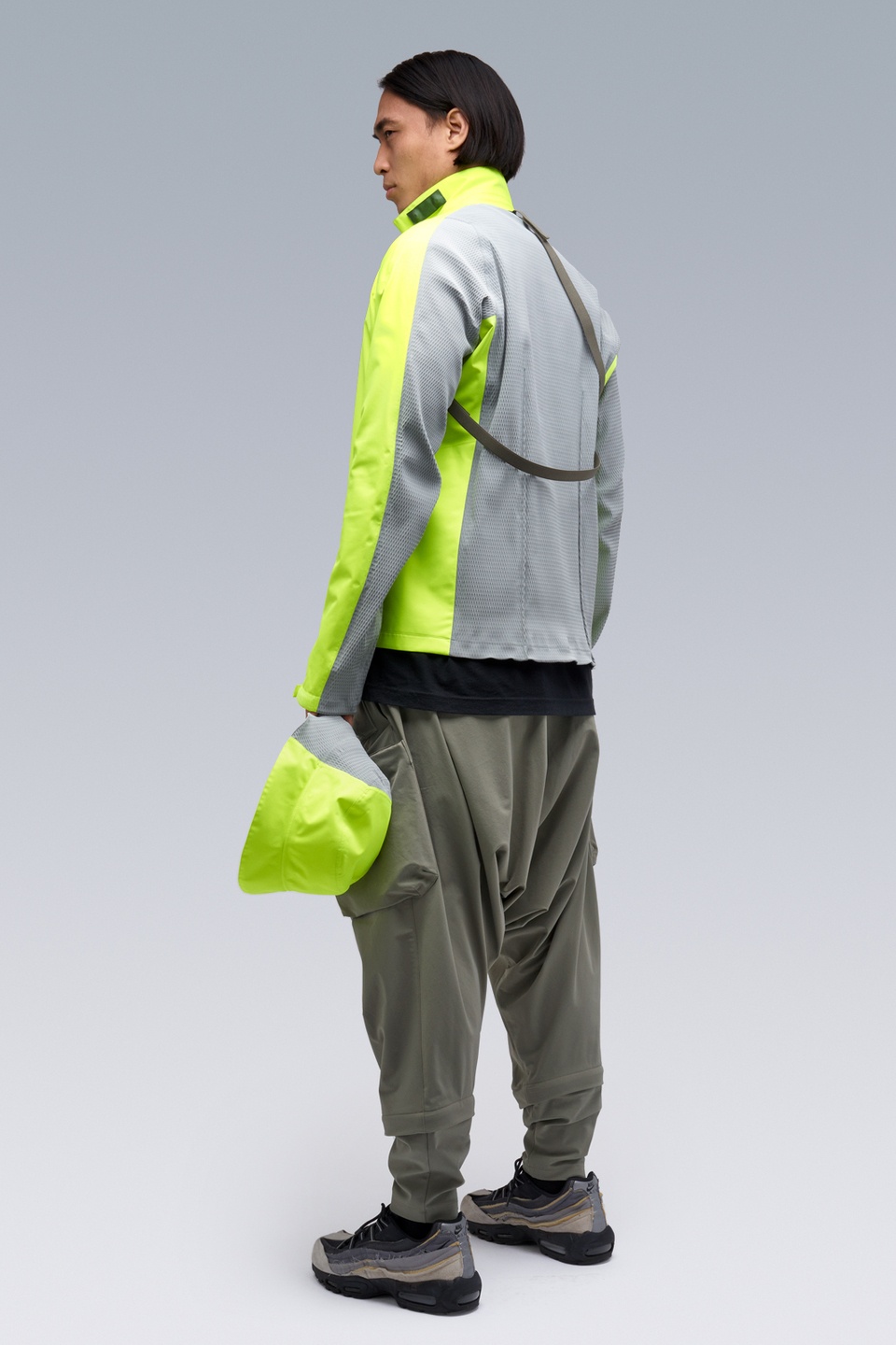 J69-HY Hybrid Construction 2.5L / 2L Stretch Gore-Tex Jacket Hi-Vis Yellow/Gray - 6