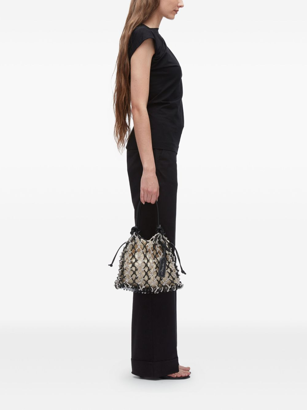 mini Sac knotted net tote bag - 2
