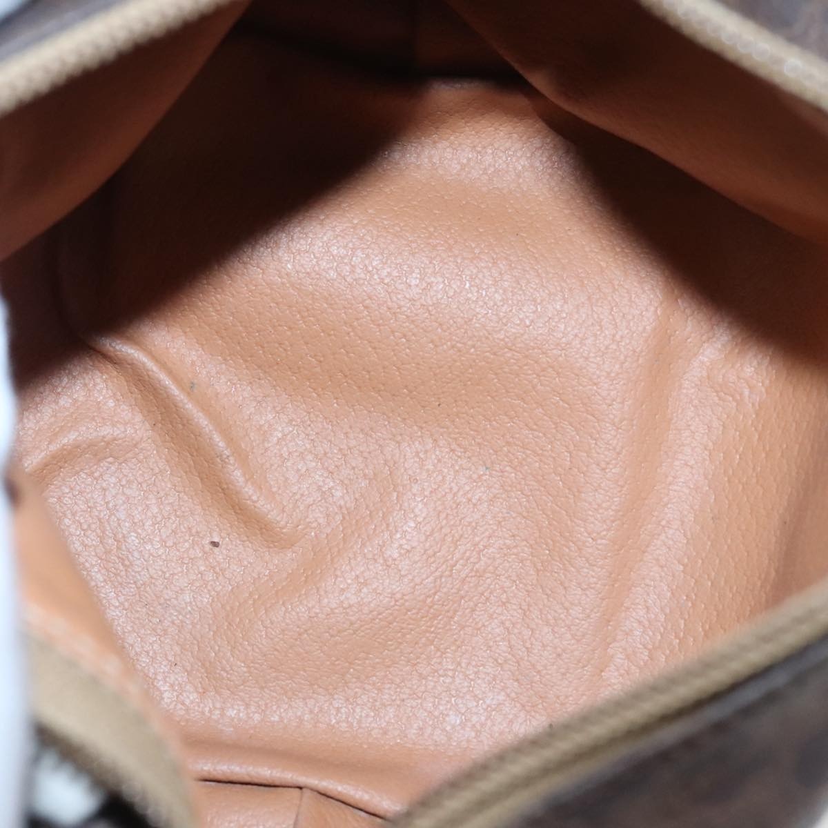 CELINE Macadam Canvas Hand Bag Pvc Leather Gold Brown - 10