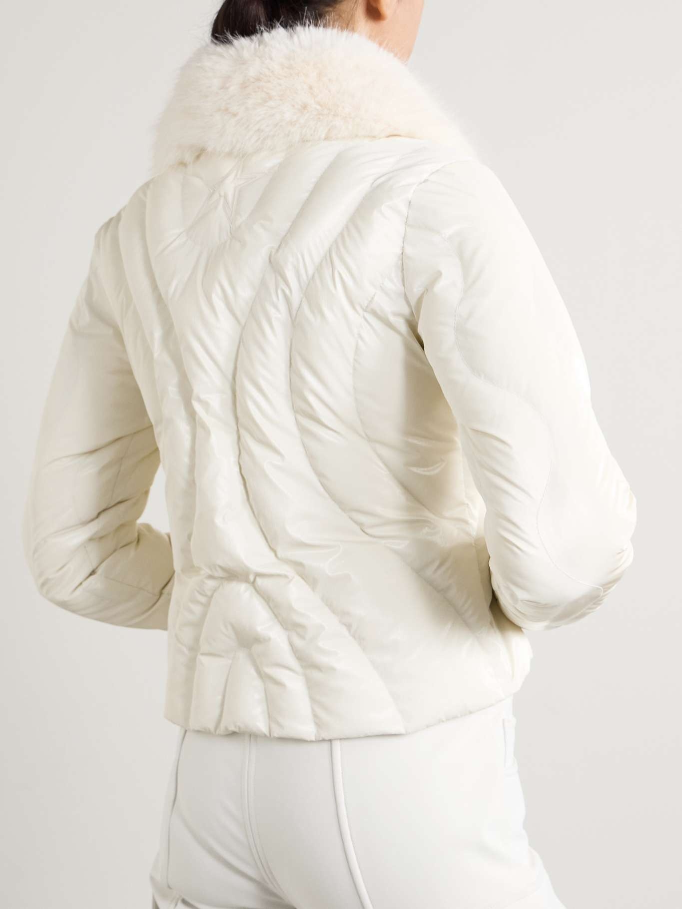 Carving Air shearling-trimmed quilted glossed-shell ski jacket - 4