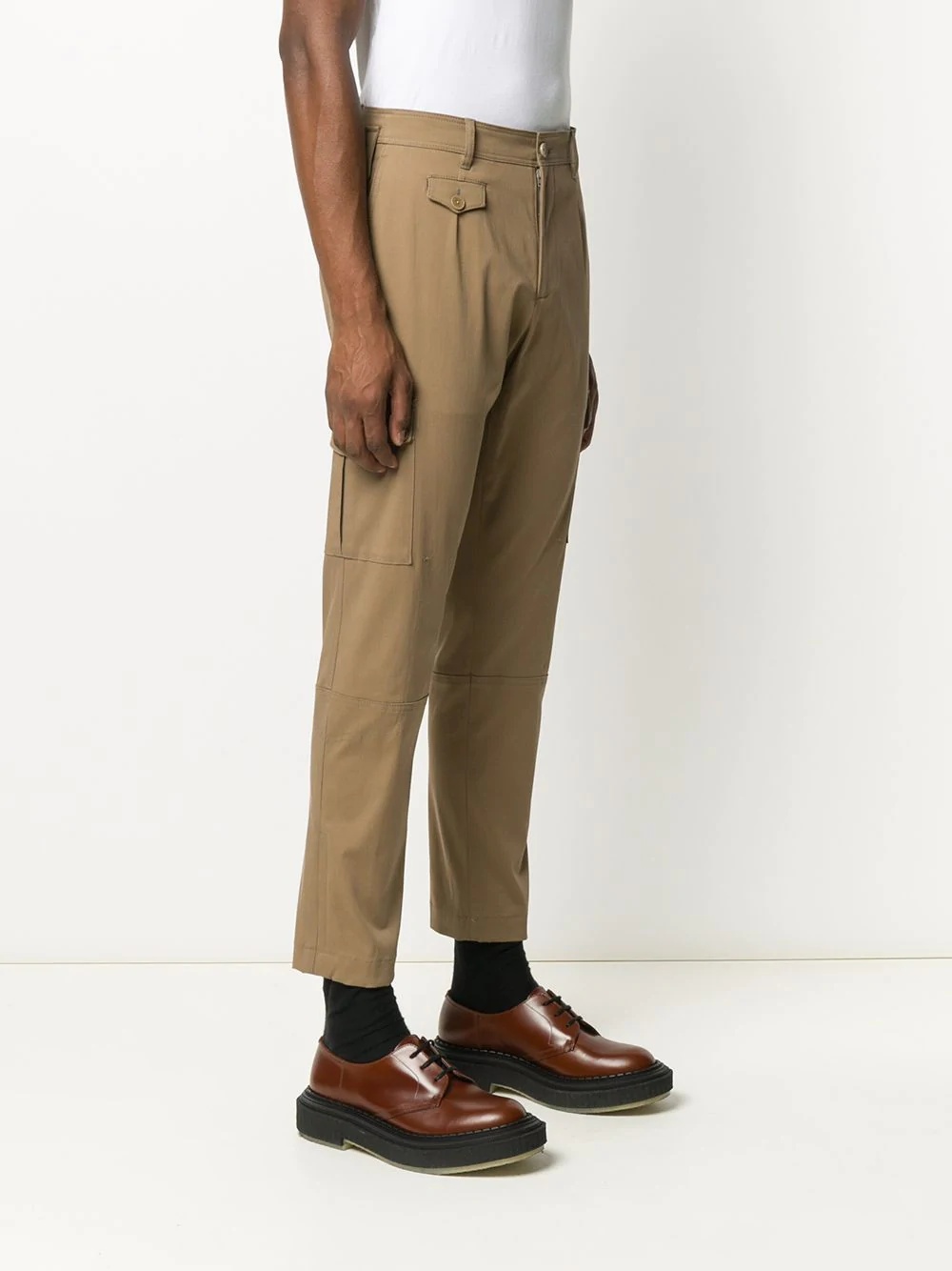 straight-leg cargo trousers - 3