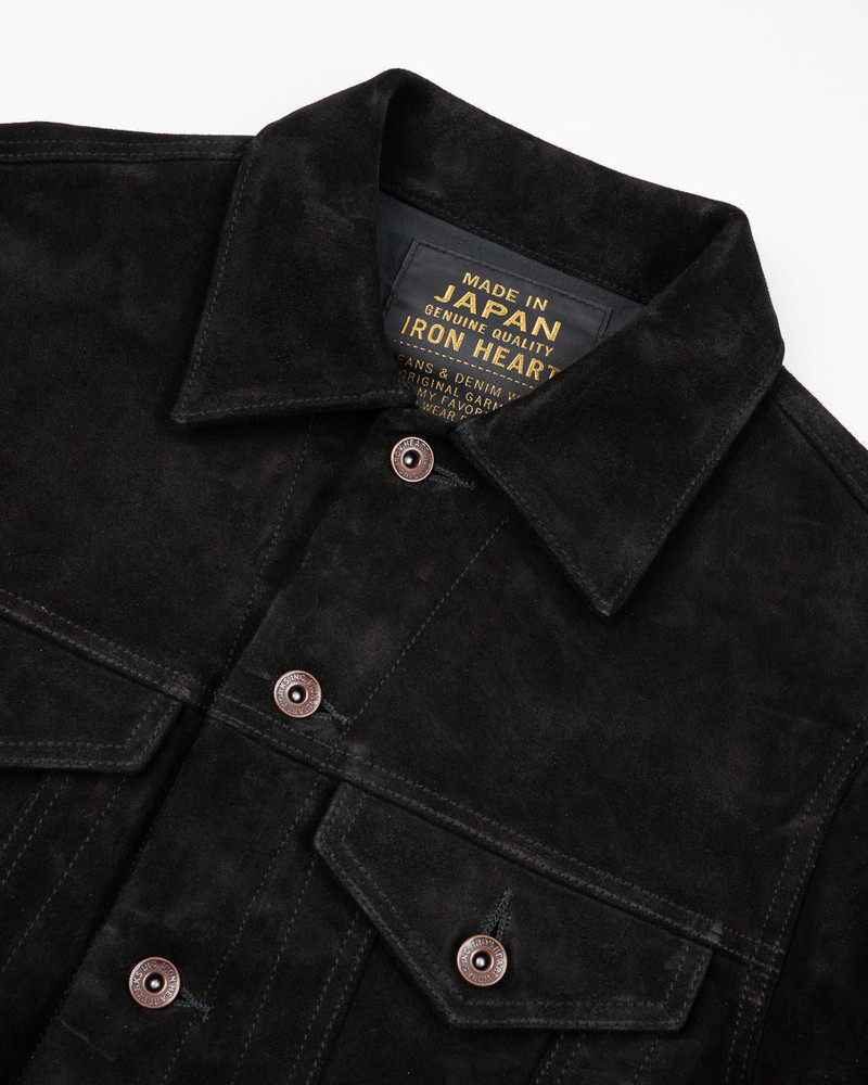 IHJ-155-BLK HORSEHIDE SUEDE MODIFIED TYPE III JACKET - BLACK 5